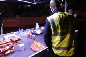 Hot and cold food and drink were provided shortly afterwards in a tent set up by the RRT, and members from all the services present were able to benefit from this provision.  